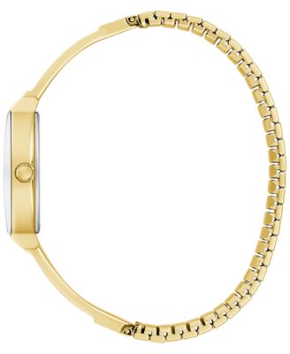 Women's Crystal Accent Gold-Tone Stainless Steel Expansion Bracelet Watch 22mm