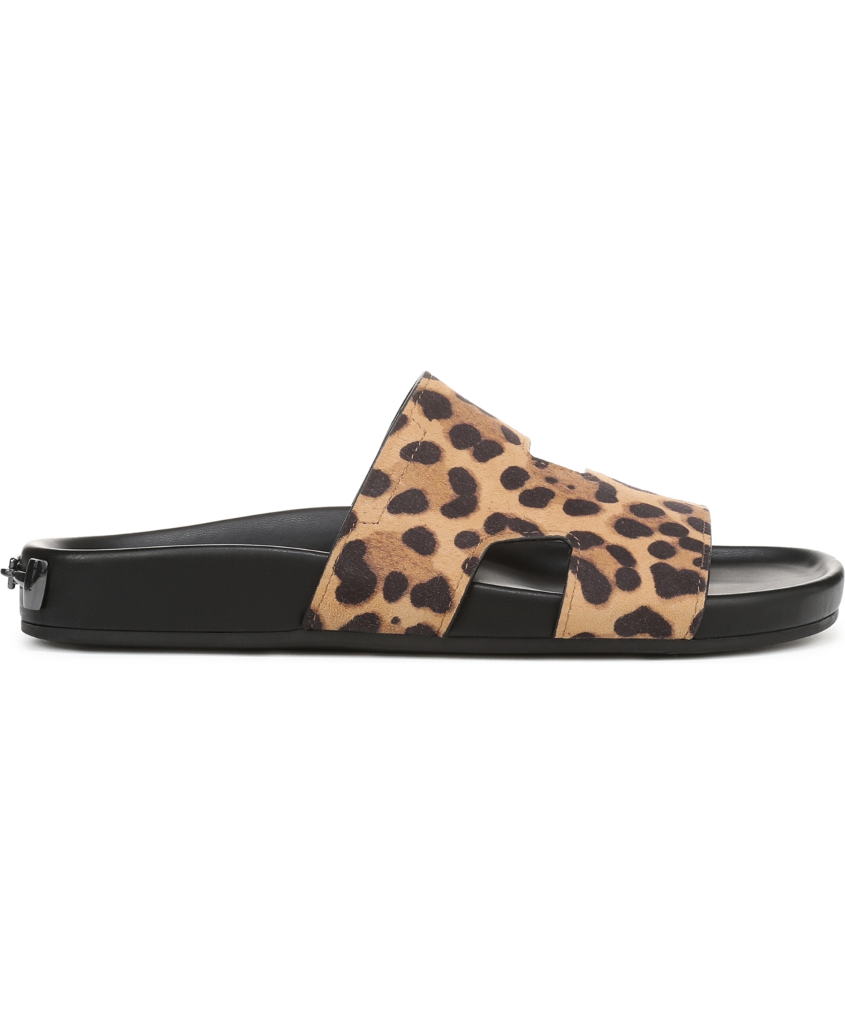 Shop Franco Sarto Women's Britt Open Toe Slide Sandals In Leopard Print Suede