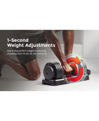 Elite Adjustable Dumbbell 55-Pound, Anti-Slip Steel Handle