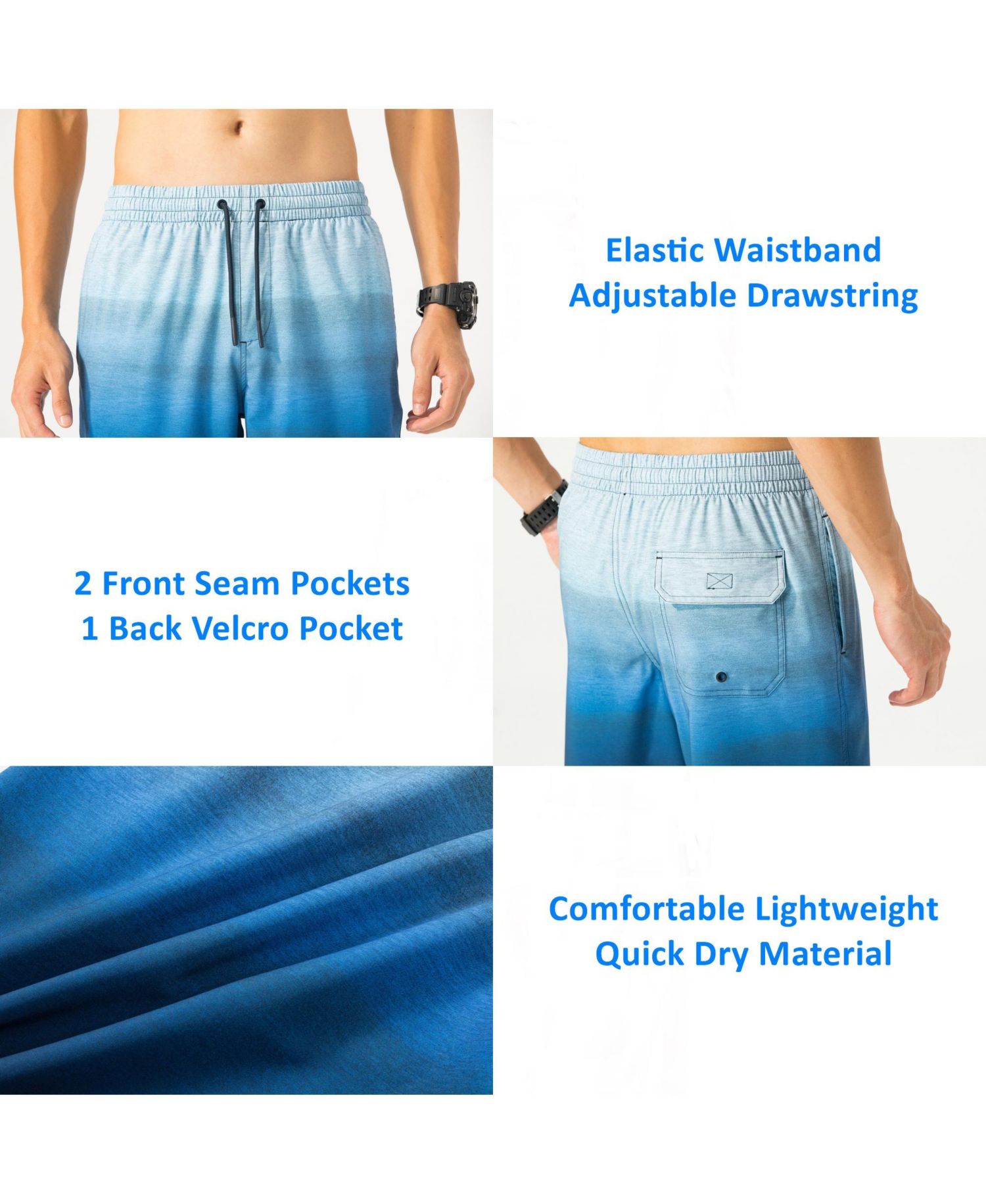 Men's Swim Shorts Beach Trunks Boardshorts Volley Shorts Quick Dry