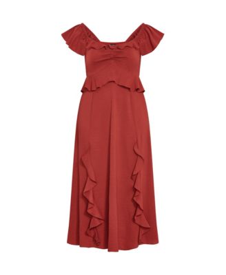 Plus Size Fee Frill Maxi Dress