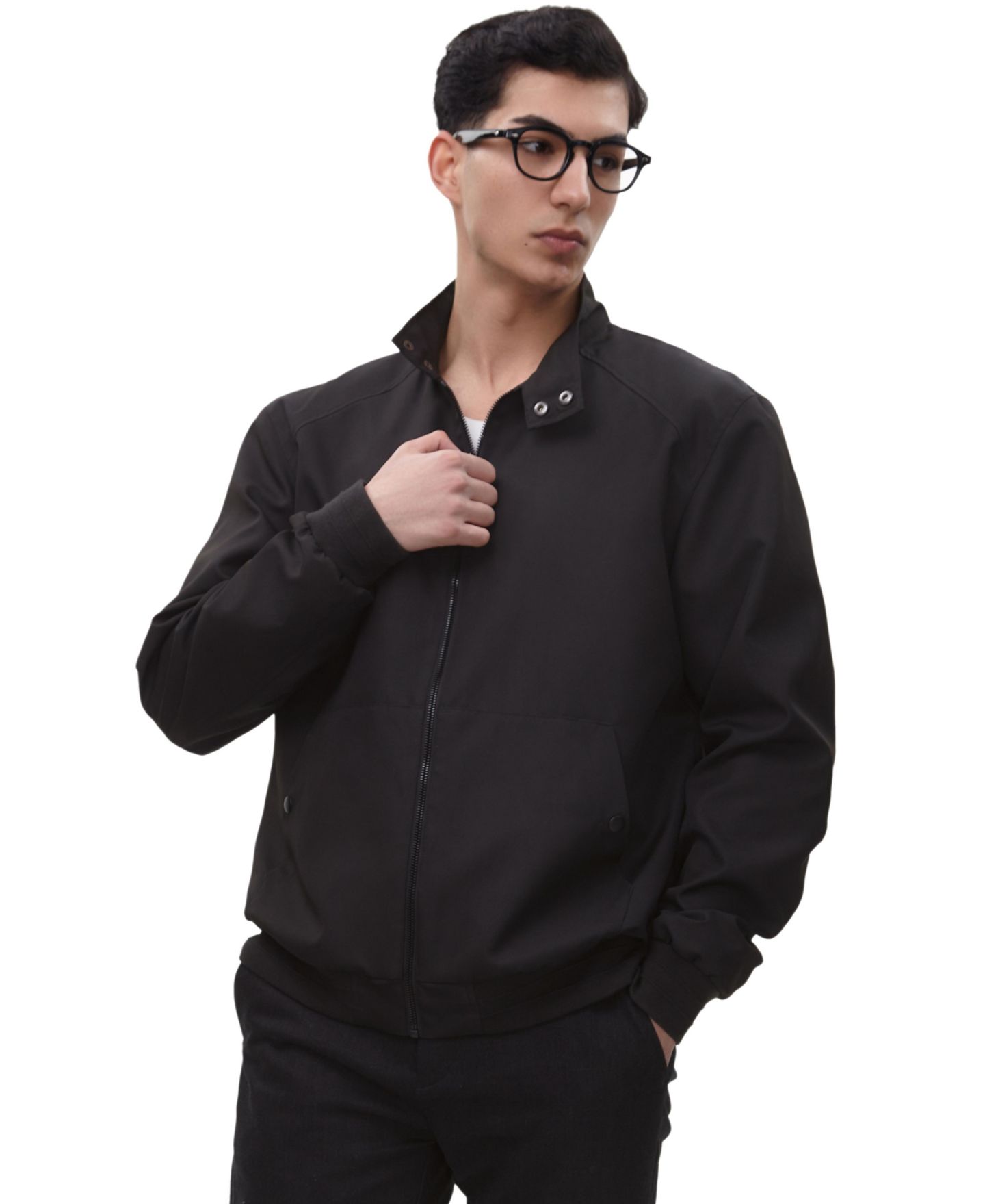 Мужская куртка Rokka&Rolla Classic Full Zip Bomber, цвет: Чёрный — фото 1