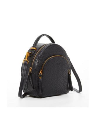 Small Black Leather Backpack Purse for Women Convertible Crossbody Bag  Women's Handbag