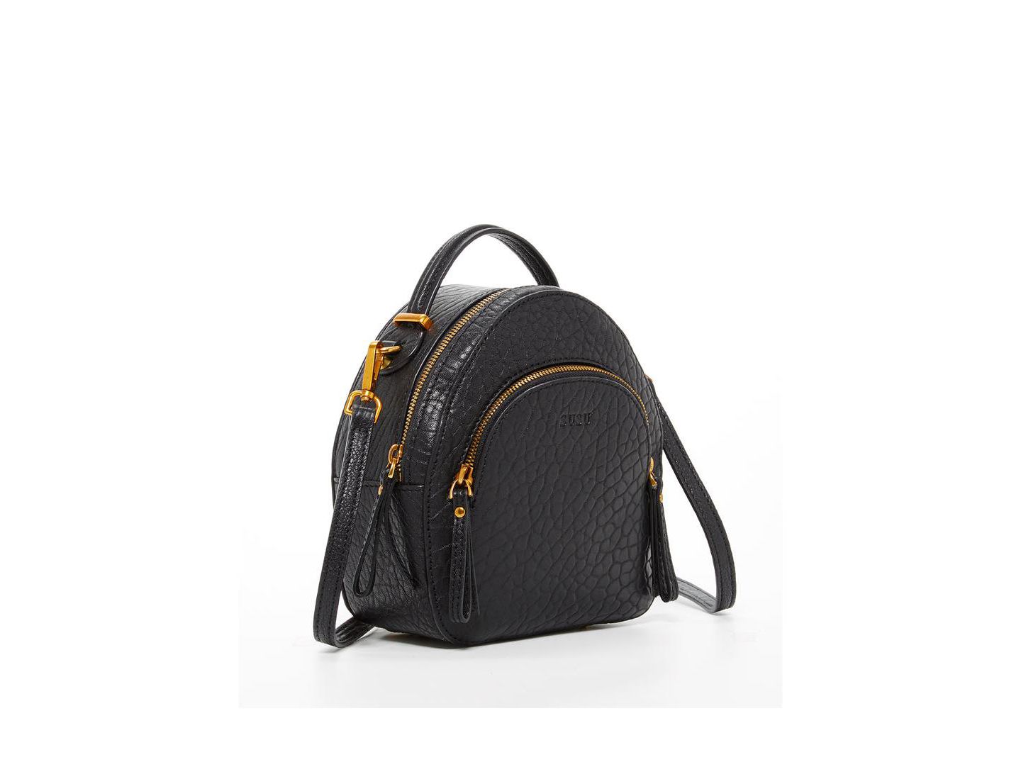 Рюкзак SUSU Small Black Leather Purse for Women Convertible Crossbody Bag Handbag, цвет: Чёрный — фото 2