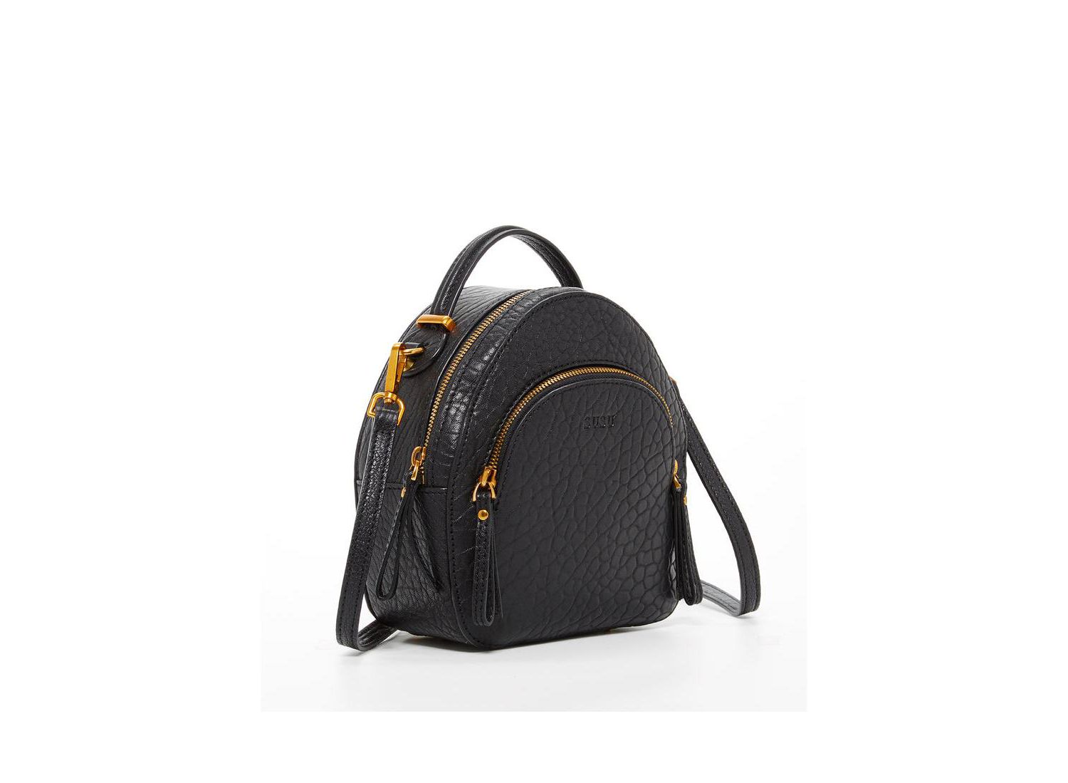 Small Black Leather Backpack Purse for Women Convertible Crossbody Bag Women's Handbag