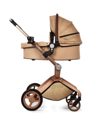Baby Stroller: Height-Adjustable Seat and Reclining Baby Carriage with Four-Wheel Shock Absorption, Bidirectional, Elevated View, Stylish Stroller