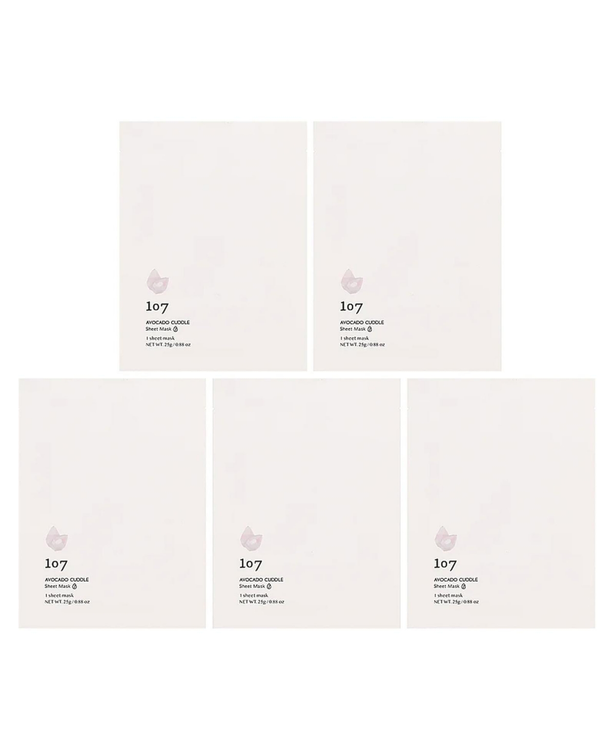 Avocado Cuddle Beauty Sheet Masks 5 Sheets - 0.88 oz (25 g) Each