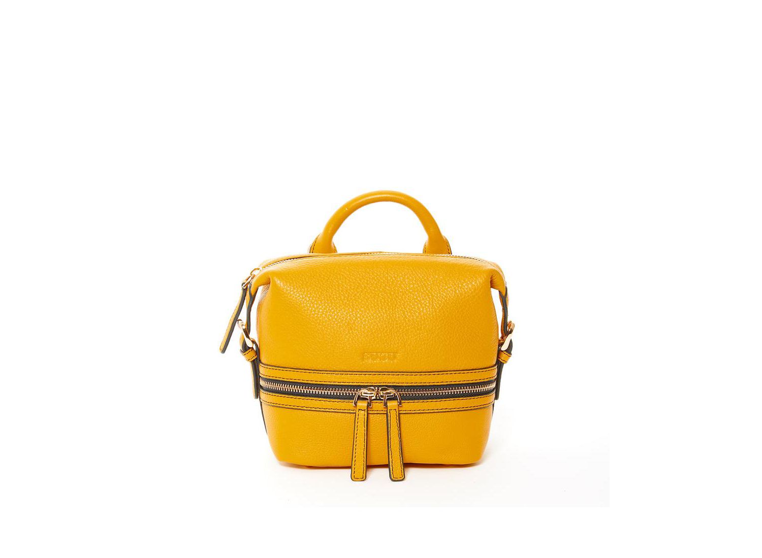 Yellow Leather Backpack Purse Convertible Medium Crossbody Bag for Women with Front and Back Pockets