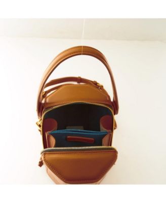 Chocolate Brown Leather Bucket Bag Small Crossbody Purse Women's Handbag