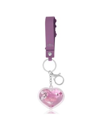 Heart Liquid Keychain with Wrist Strap - Travel Gifts