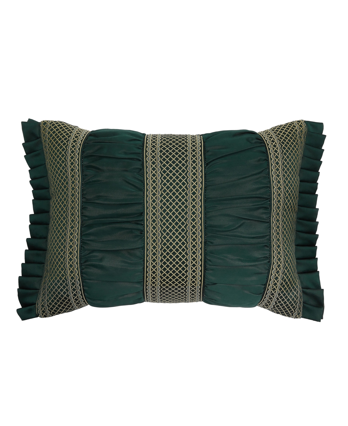 J Queen New York Bellini Boudoir Decorative Pillow, 15" X 20" In Forest