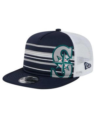 New Era - Men's Navy Seattle Mariners 9FIFTY A-Frame Trucker Snapback Hat
