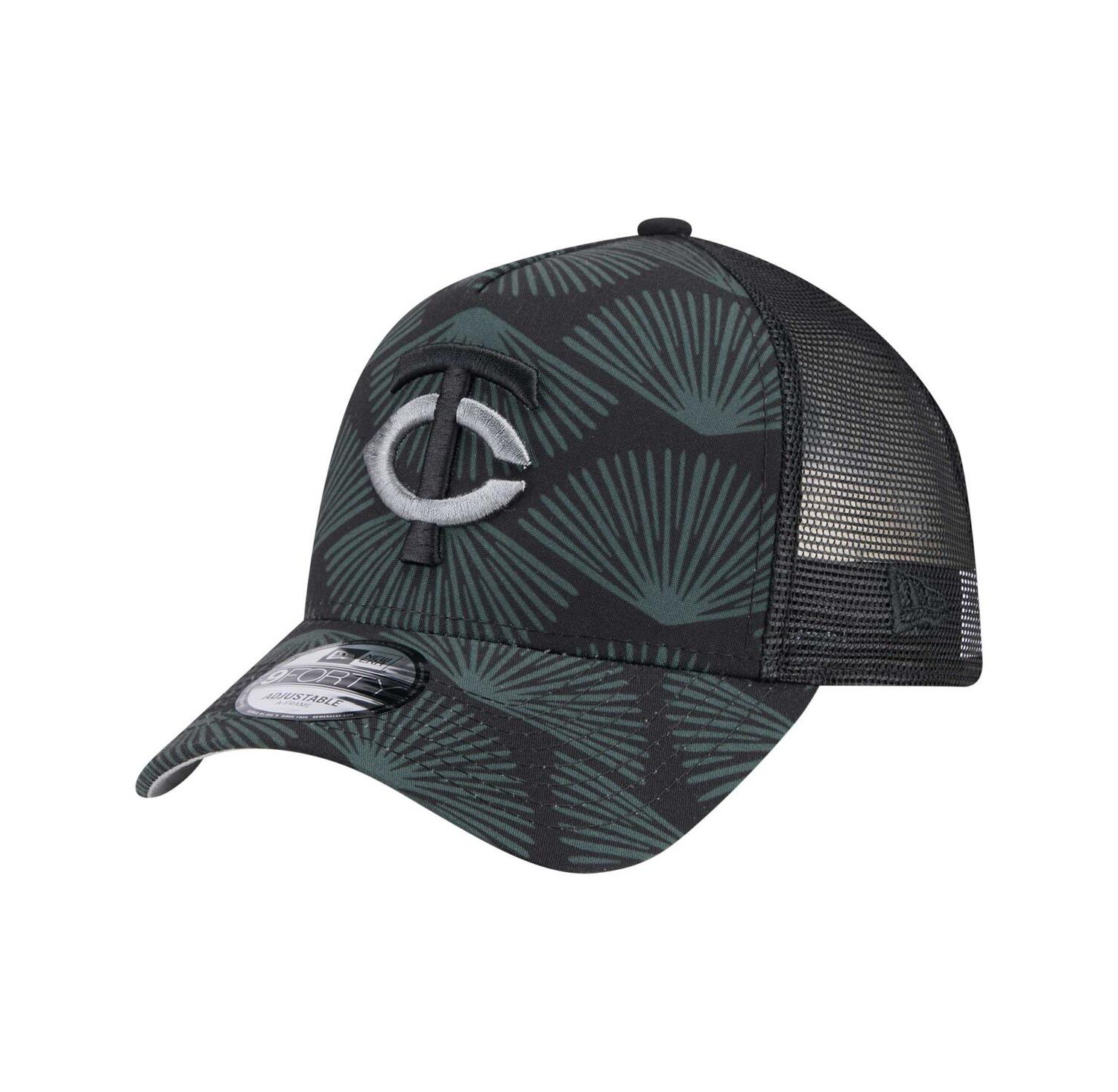 Men's Black Minnesota Twins 9FORTY A-Frame Trucker Adjustable Hat