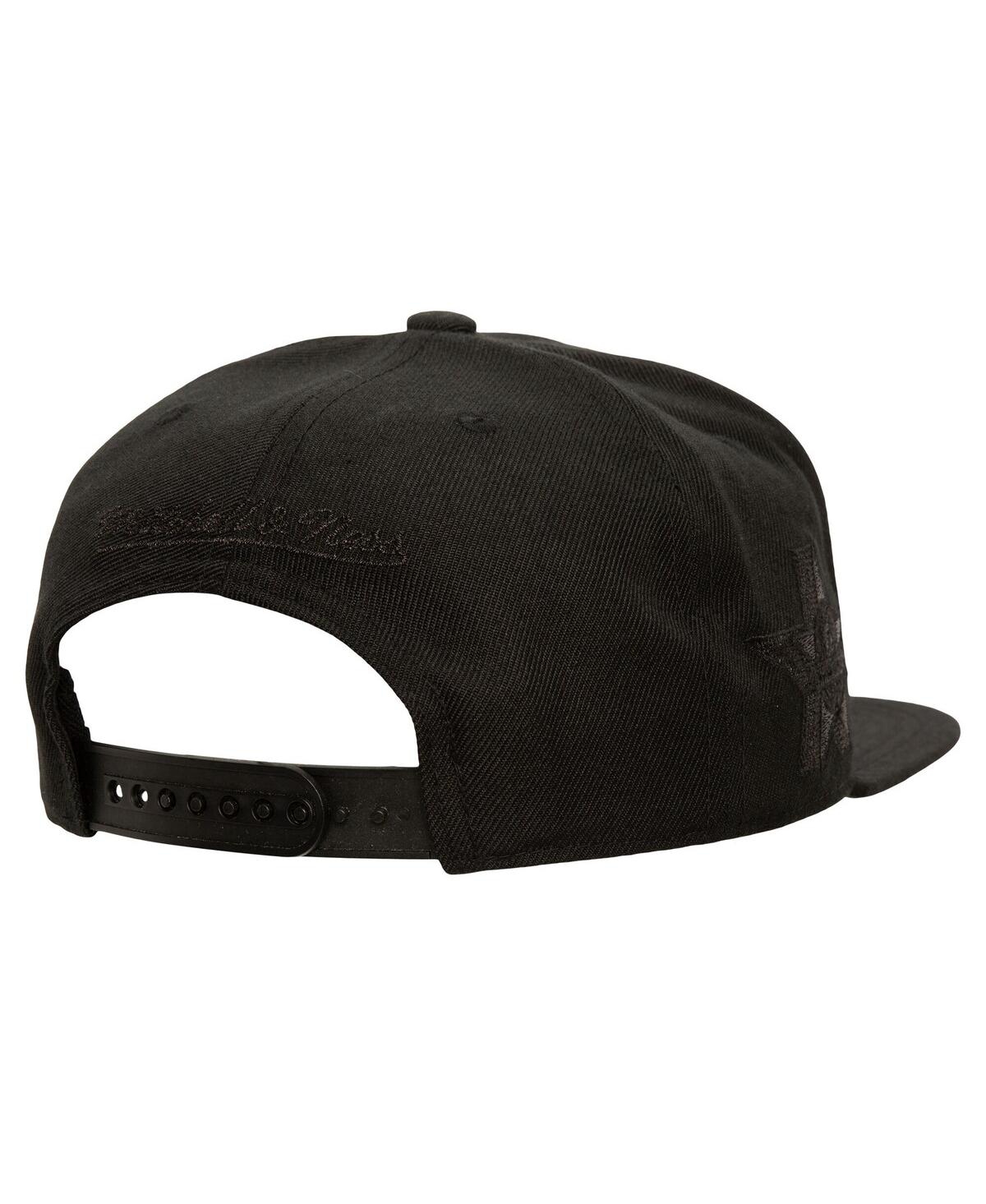 Mitchell & Ness Men's Black Philadelphia Flyers Soul Strike Cultivated Pearl Tonal Snapback Hat In Black