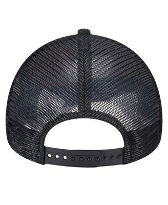 Men's Black/Red Atlanta Hawks Tip Off A-Frame Trucker 9FORTY Adjustable Hat