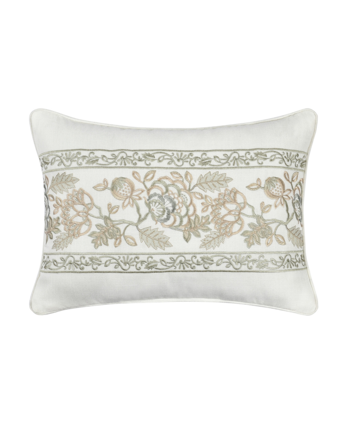 J Queen New York Fairview Boudoir Decorative Pillow, 15" X 21" In Sage