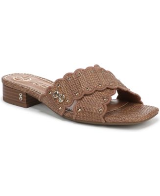 Sam and Libby Women's Khalia Crisscross Block Heel Slide Flat