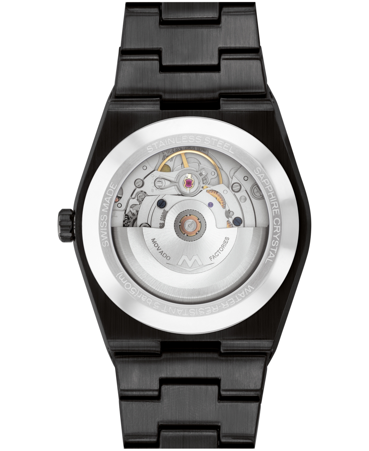 Movado Men's Bold Quest Swiss Automatic Ionic Plated Black Steel Watch, 39mm In Black