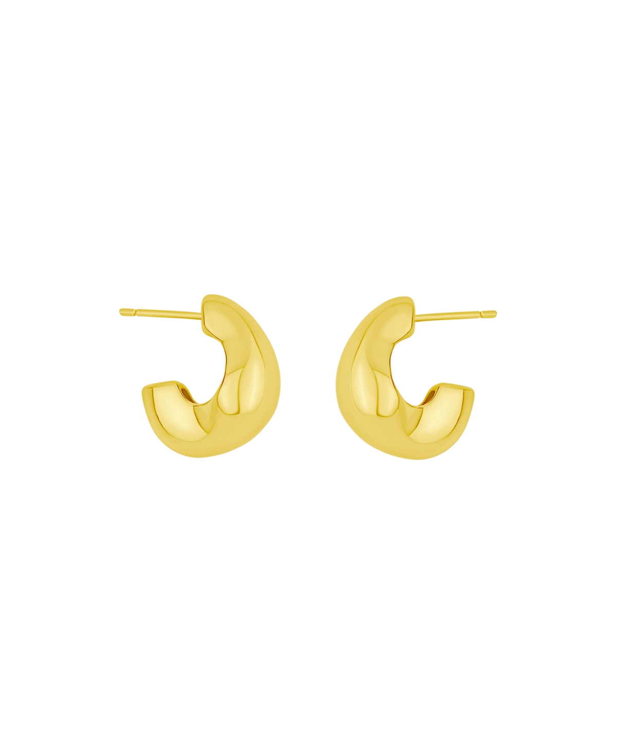 And Now This Oblong C-hoop Earrings In Gold