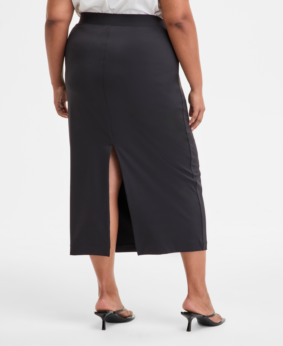 Bar Iii Trendy Plus Size Midi Skirt, Exclusively At Macy's