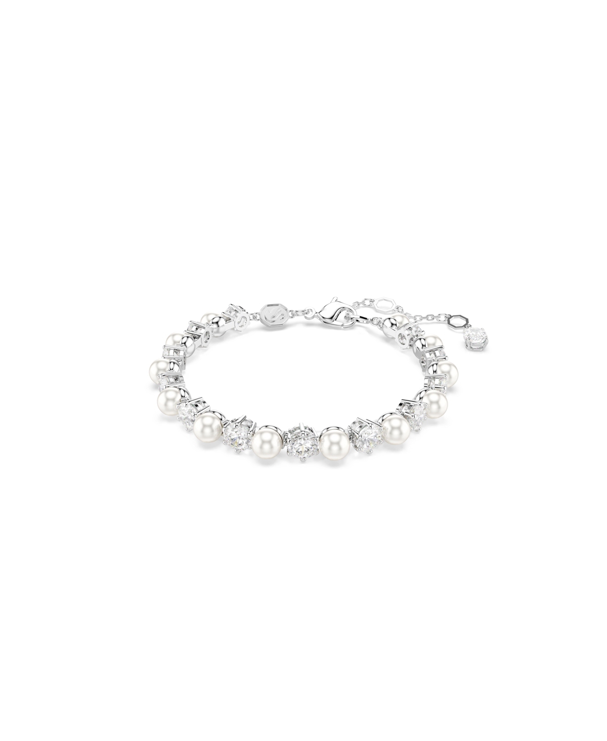 Swarovski Matrix Tennis Bracelet In White,silver