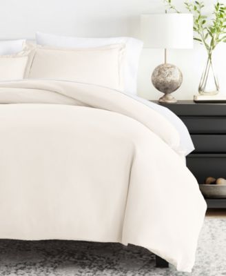 Double Brushed Solid Duvet Cover Set, Full/Queen