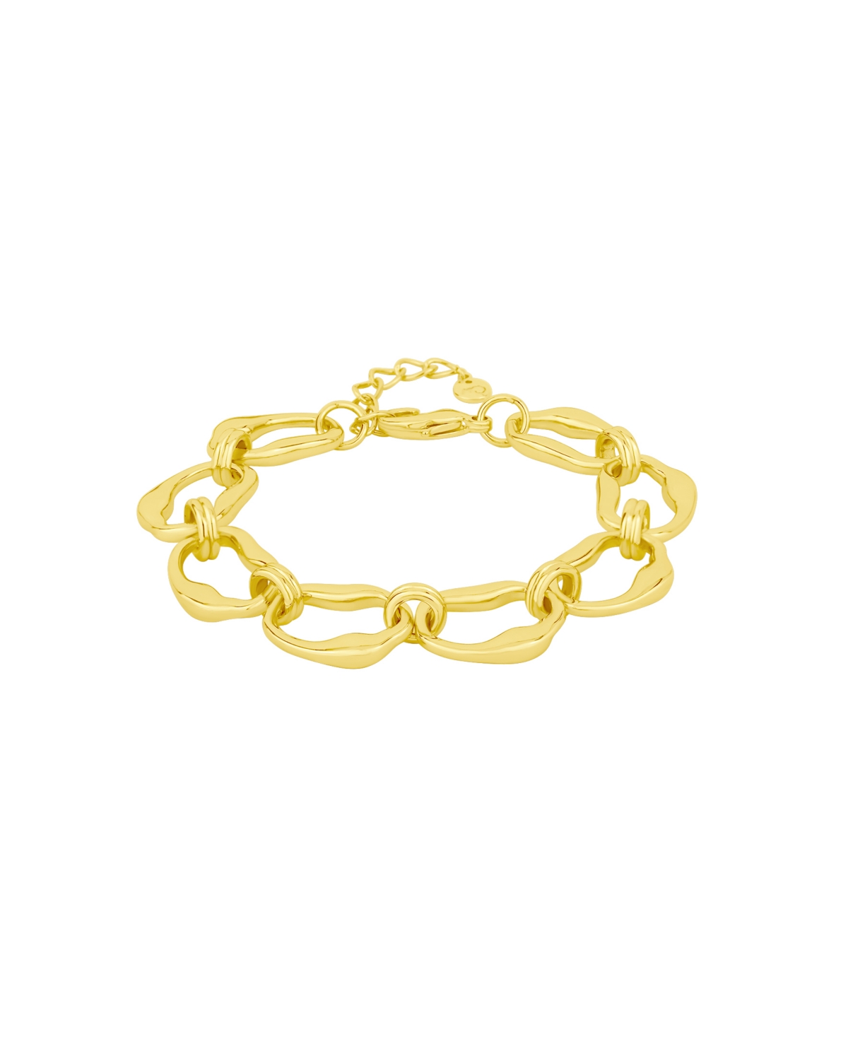 Cubic Zirconia Link Chain Bracelet - Gold