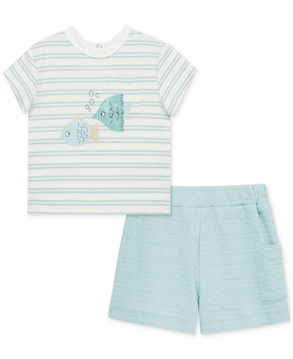 Shop Little Me Baby Boys Aquatic T-shirt & Shorts, 2 Piece Set