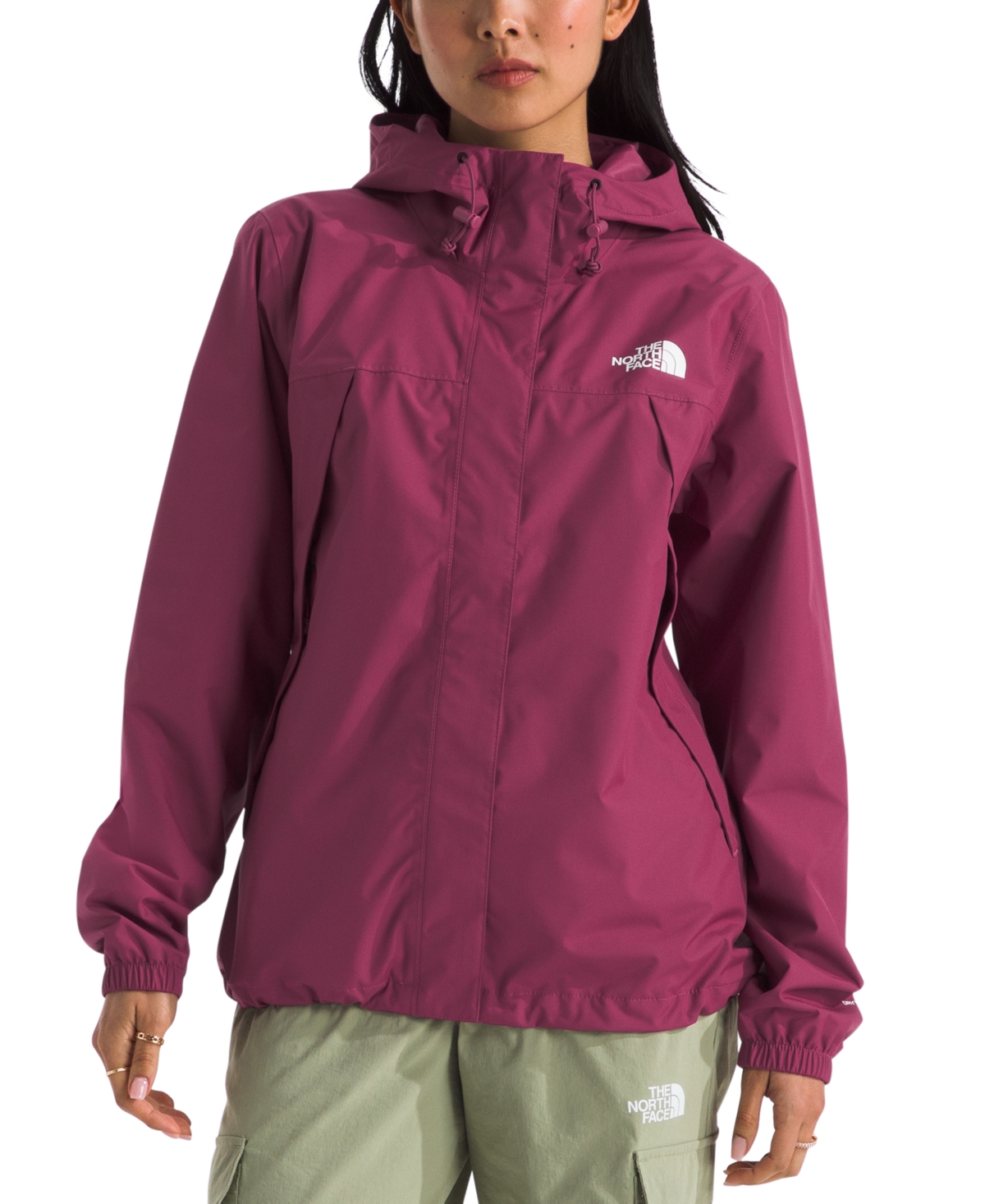 Shop The North Face Women's Antora Hooded Rain Jacket In Cyber Berry