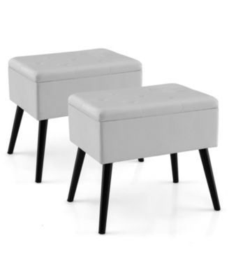 Storage Ottoman with Legs for Living Room and Bedroom Stylish and Functional Storage Solution