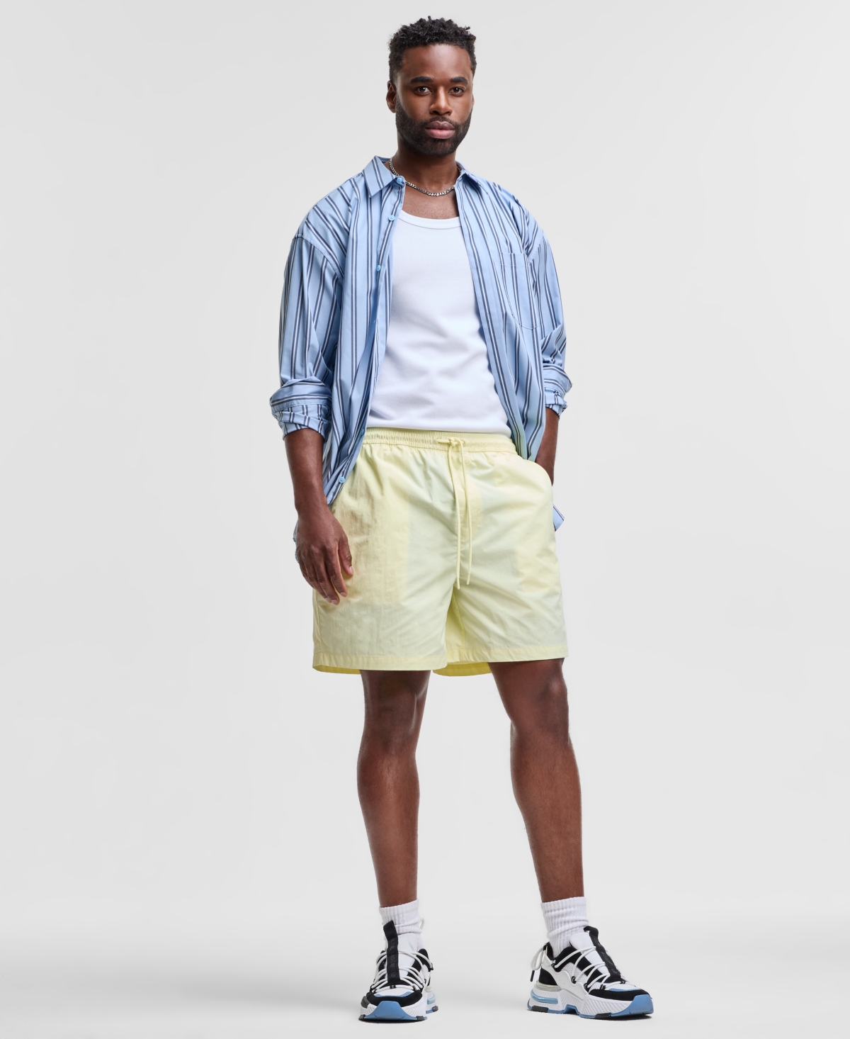 Mode Of One Men's Solid Ripstop Shorts, Exclusively At Macy's In Washed Yellow