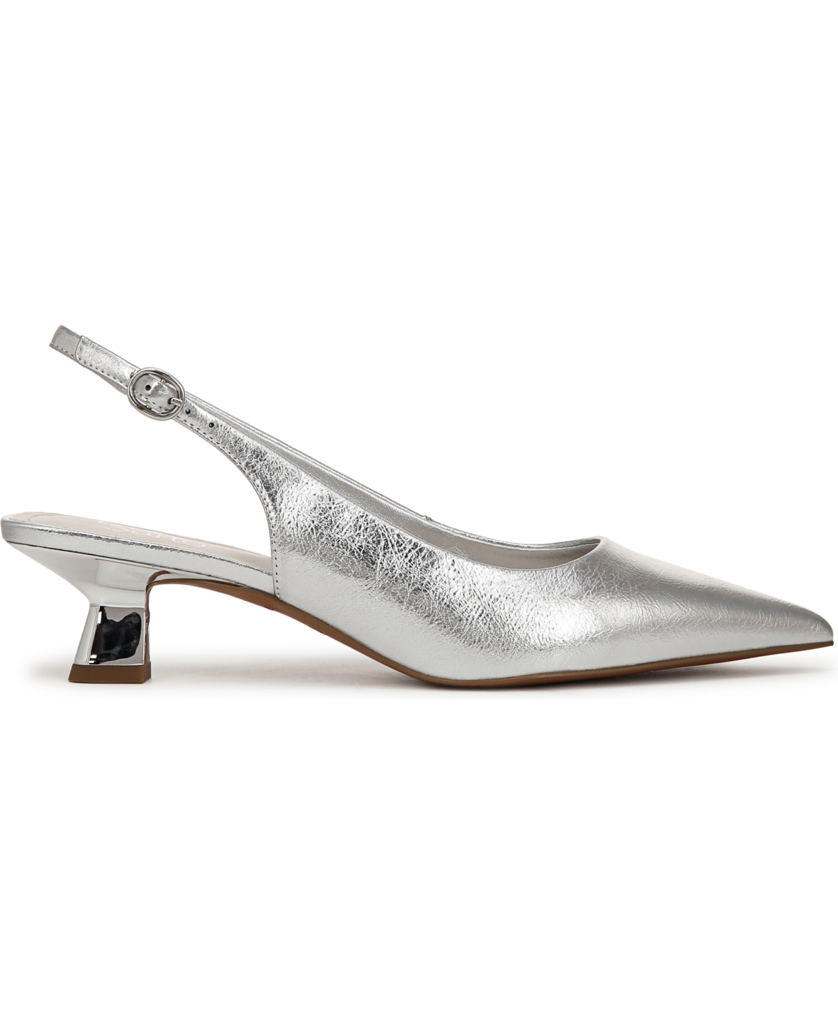 Franco Sarto Jaden Pointed Toe Slingback Pump In Silver Faux Leather
