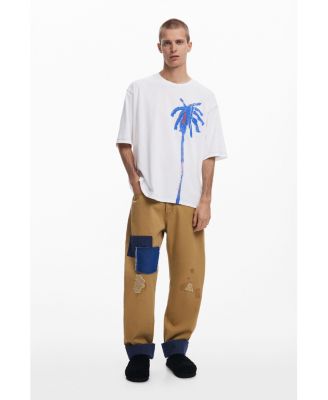 Men's Palm tree T-shirt with topstitching