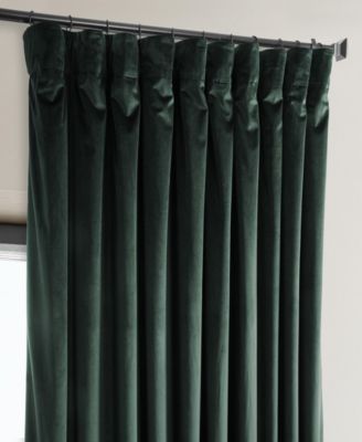 Extra Wide Heritage Plush Velvet Room Darkening Curtain