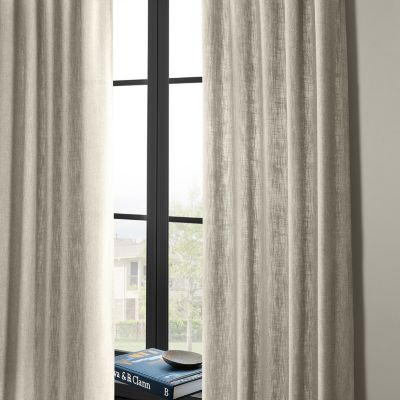 Simply Faux Linen Light Filtering Curtain Pair (2 Panels)