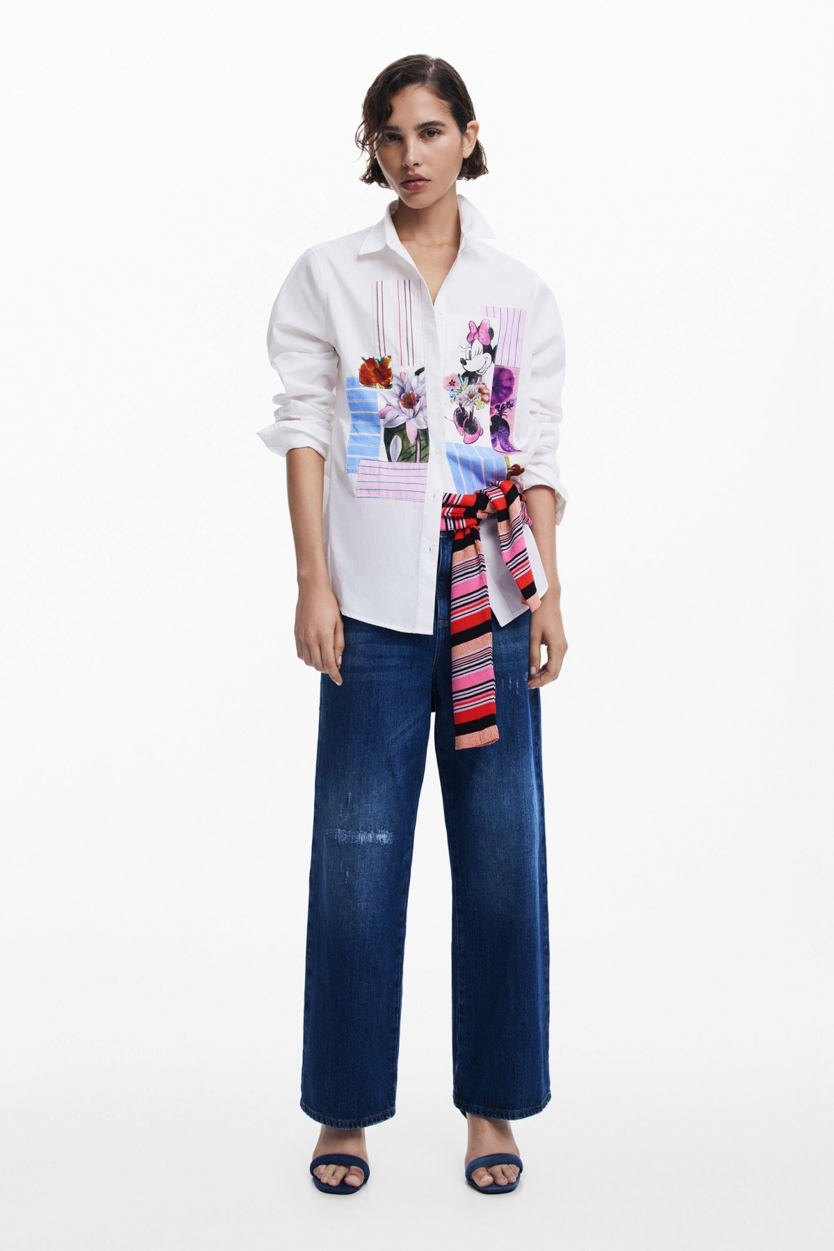 Women's Minnie Mouse floral shirt - White