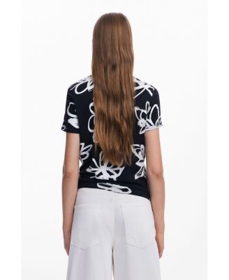 Women's Large flower T-shirt