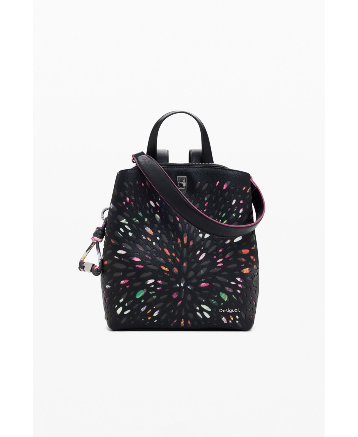 Women's Mini perforated backpack - Black