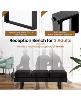 Waiting Room Bench Seating Long Bench for Office or Reception Area