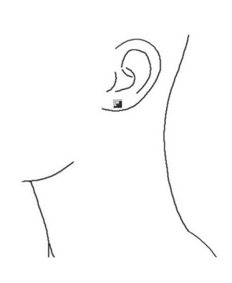 Geometric Two Tone Zig Zag CZ Stud Earrings in Sterling Silver