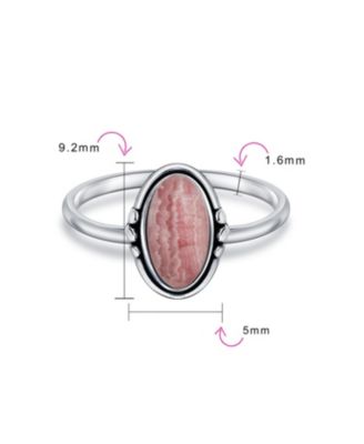 Western Boho Delicate Bezel Set Oval Cabochon Natural