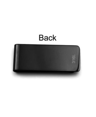 Basic Large Wide Strong Money Clip Card Holder - Black Gold Silver Stainless Steel