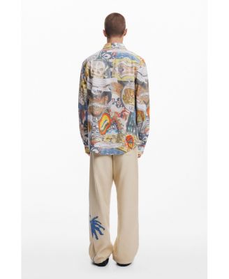 Men's Ethnic collage print shirt