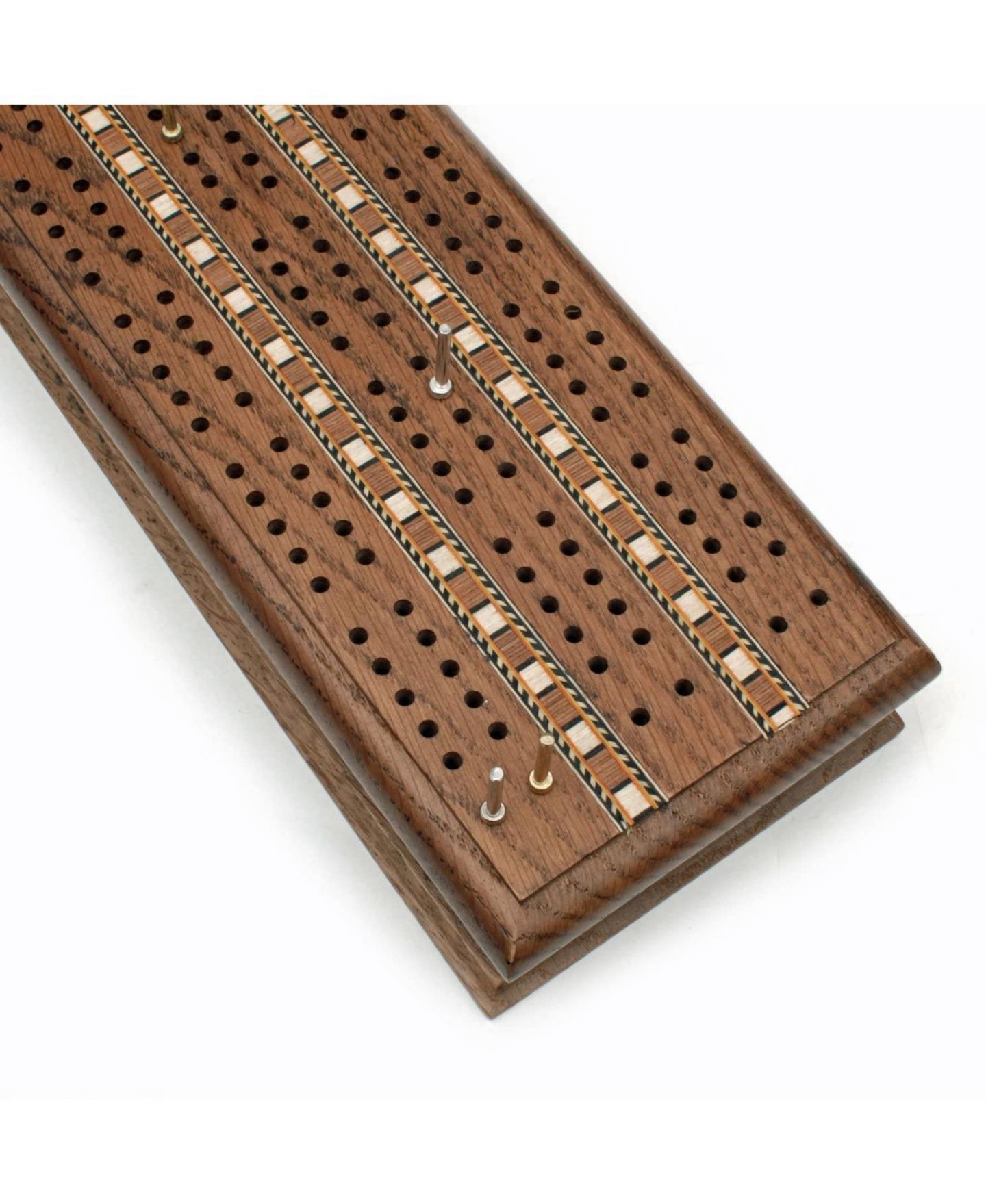Детская настольная игра WE Games 3-Track Sprint Cabinet Cribbage Board Game, Ages 12+, цвет: Коричневый — фото 5
