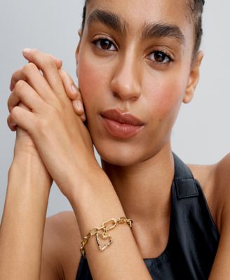 14K Gold Plated Wire Heart Dangle Charms