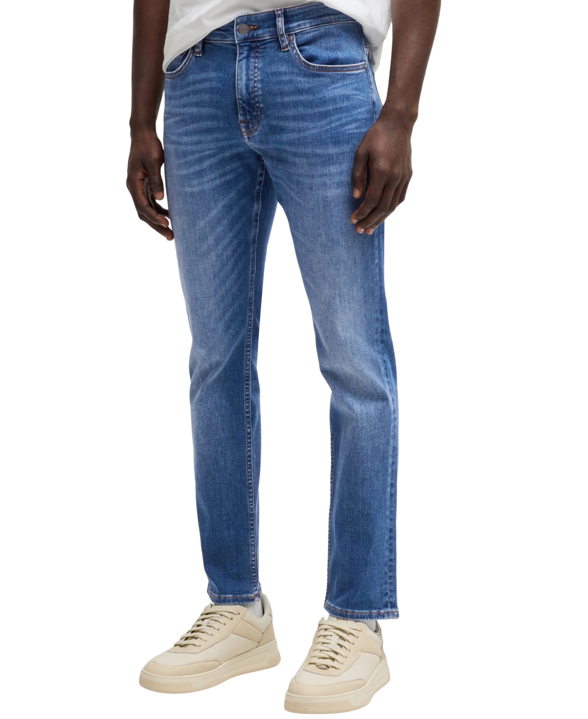 Boss by Hugo Boss Men's Soft Motion Slim-Fit Jeans - Open Blue