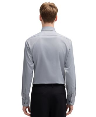 Men's Structured Stretch Regular-Fit Dress Shirt