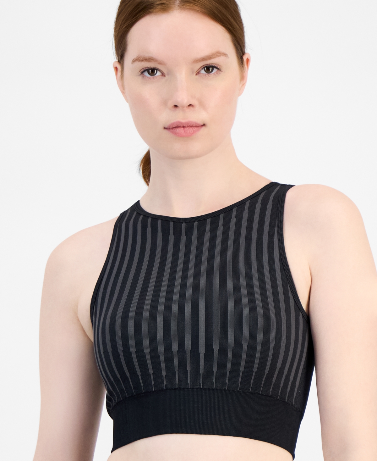 ID IDEOLOGY WOMEN'S HIGH-NECK CUTOUT-BACK SPORTS BRA, EXCLUSIVELY AT MACY'S 