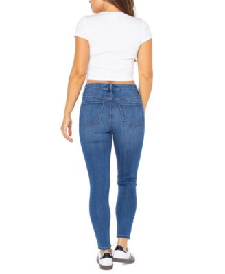 Juniors' Curvy Mid-Rise Skinny Ankle Jeans 