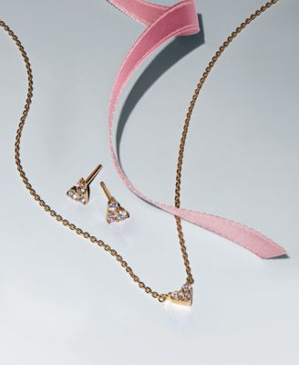 Pandora Gold Plated Triple Stone Heart Gift Set - Macy's